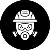 pompier masque vecteur icône style