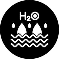 H2O vecteur icône style