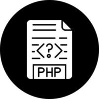 php fichier vecteur icône style