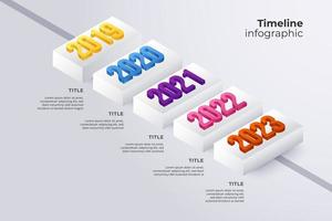 modèle d'infographie de chronologie. concept de diagramme d'étape ou de processus. vecteur