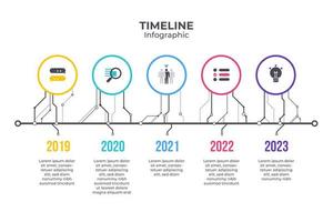 modèle d'infographie de chronologie. concept de diagramme d'étape ou de processus. vecteur