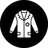 médecin manteau vecteur icône style