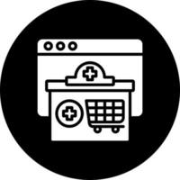 médical commerce électronique site web vecteur icône style