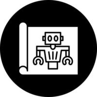 robot plan vecteur icône style