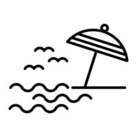 vacances vecteur icône. mer illustration signe. relaxation symbole ou logo.
