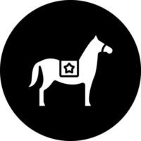 foncé cheval vecteur icône style