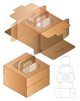 conception de modèle découpé à l'emporte-pièce d'emballage Webbox. Maquette 3D vecteur