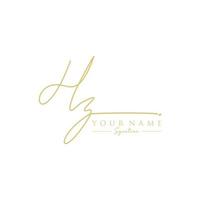 lettre hz signature logo template vecteur