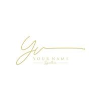 lettre gv signature logo template vecteur