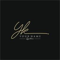 lettre gk signature logo template vecteur