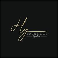 lettre hg signature logo template vecteur