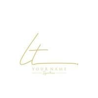 lettre lt signature logo template vecteur