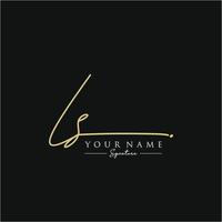 lettre ls signature logo template vecteur