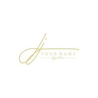 lettre jj signature logo template vecteur