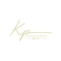 lettre kp signature logo template vecteur