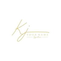 lettre kj signature logo template vecteur