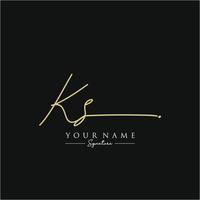 lettre ks signature logo template vecteur