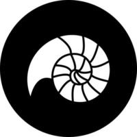 spirale coquille vecteur icône style