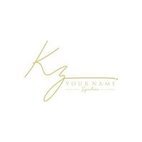 lettre kz signature logo template vecteur