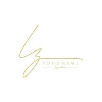 lettre lz signature logo template vecteur