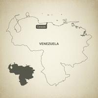 Carte de vecteur libre du Venezuela