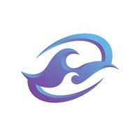 vague logo. parfait pour nature, paysage, océan, surfant, ou Voyage industrie. vecteur