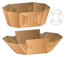 conception de modèle découpé à l'emporte-pièce d'emballage Webbox. Maquette 3D vecteur