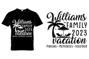 fabrication souvenirs ensemble famille vacances 2023 T-shirt conception vecteur