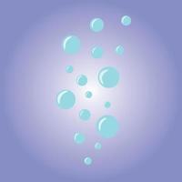 bulles sur une bleu Contexte vecteur