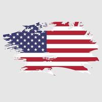 vecteur image de le américain drapeau fabriqué avec brosse accident vasculaire cérébral