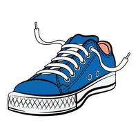 vecteur illustration de une chaussure dans bleu Couleur et blanc Contexte