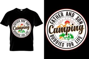 camping typographie citations t chemise vecteur illustration conception