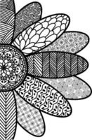 zentangle fleur Contexte vecteur