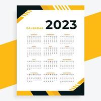 élégant géométrique 20223 calendrier modèle conception vecteur