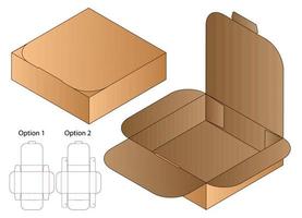 conception de modèle découpé à l'emporte-pièce d'emballage Webbox. Maquette 3D vecteur