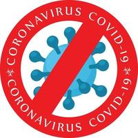 vecteur graphique de une avertissement signe pour coronavirus