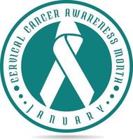 vecteur image de une badge pour cervical cancer conscience mois