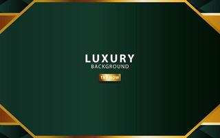 luxe prime or et vert vecteur Contexte bannière conception avec d'or doubler.