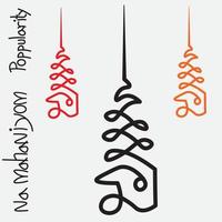 symbole talisman, thaï ancien traditionnel tatouage Nom dans thaïlandais Langue est yant namahaniyom.hindu ou bouddhiste signe représentant chemin à éclaircissement. yantras tatouage icône vecteur