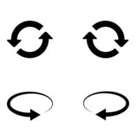 recharger icône vecteur ensemble. réinitialiser illustration signe collection. mise à jour symbole ou logo.