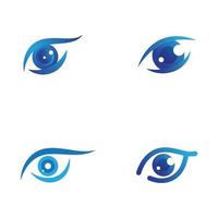création de logo vectoriel de soins oculaires, modèle d'icône