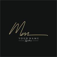 lettre mm signature logo template vecteur