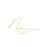 lettre nn signature logo template vecteur