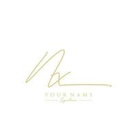 lettre nx signature logo template vecteur