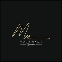 lettre ma signature logo template vecteur