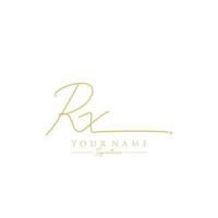 lettre rx signature logo template vecteur