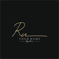 lettre ru signature logo template vecteur