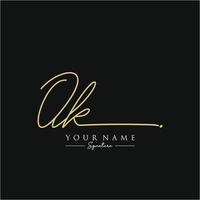 lettre ok signature logo template vecteur