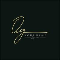 lettre og signature logo template vecteur