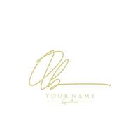 lettre qb signature logo template vecteur